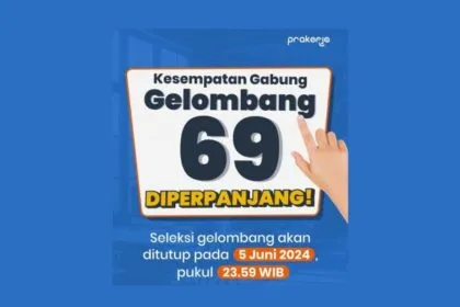 Pendaftaran Kartu Prakerja Gelombang 69 Ditutup Hari Ini, 5 Juni 2024